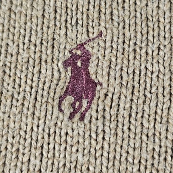 Polo Ralph Lauren 1/4‎ Zip Mock Neck Pullover Sweater Brown Size XXL / 2XL - Picture 5 of 5